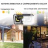 Luminaria Sensor de Movimento Spot Solar Led Luz Branco Frio Bionic Lampada Parede Casa Jardim - 8
