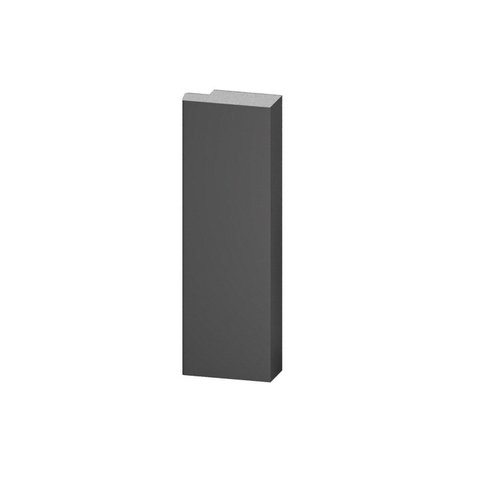 Acabamento Painel Ripado de Poliestireno 2,7CMX12MMX2,85cm Slin Lira Branco/Cinza Pix Revestimentos