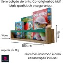 Ver imagem 5 de Nicho Organizador de Livros Brinquedos Quarto Infantil Prateleira Livreiro Mdf Madeira 55cm:verde