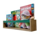 Ver imagem 1 de Nicho Organizador de Livros Brinquedos Quarto Infantil Prateleira Livreiro Mdf Madeira 55cm:verde