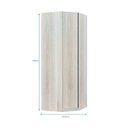 Ver imagem 3 de Guarda Roupa Modulado Canto Obliquo 1 Porta 1 Cabideiro 6 Prateleiras Prime Luciane Móveis