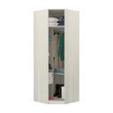 Ver imagem 2 de Guarda Roupa Modulado Canto Obliquo 1 Porta 1 Cabideiro 6 Prateleiras Prime Luciane Móveis