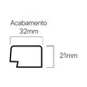 Acabamento Painel Ripado de Poliestireno 3,2cm X 21mm X 2,85cm Wide Canis - 2