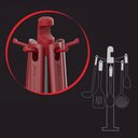 Ver imagem 4 de Suporte para Utensílios de Silicone Ichef Polishop - Red |Red Ichef