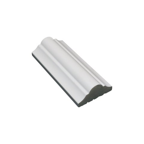 Rodameio Boiserie Poliestireno Liso 4,1cm Branco Barra 2m Pix-Revestimentos