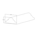 Ver imagem 3 de Rodameio Boiserie Poliestireno Liso 4,1cm Branco Barra 2m Pix-Revestimentos