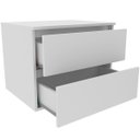 Ver imagem 3 de Gabinete de Banheiro 60 Cm com 2 Gavetas Joana Branco