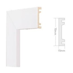 Guarnição de Poliestireno Frisada 7cm X 15mm X 2,40m - 2
