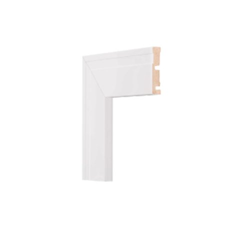Guarnição de Poliestireno Frisada 7cm x 15mm x 2,40m Branco Pix-Revestimentos