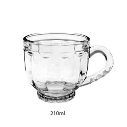 Jogo 6 Xícaras Vidro Transparente P/ Chá e Café 210ml - 4