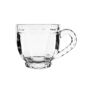 Jogo 6 Xícaras Vidro Transparente P/ Chá e Café 210ml