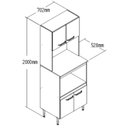 Ver imagem 4 de Torre Quente 0,70m 4 Portas 2 Nichos para Forno e Microondas