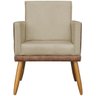 Kit 2 Poltronas Decorativas Lis Corino e Suede Cores Pé Palito 30cm - 3