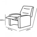 Ver imagem 2 de Poltrona Do Papai Reclinável Classic - Bege Corino