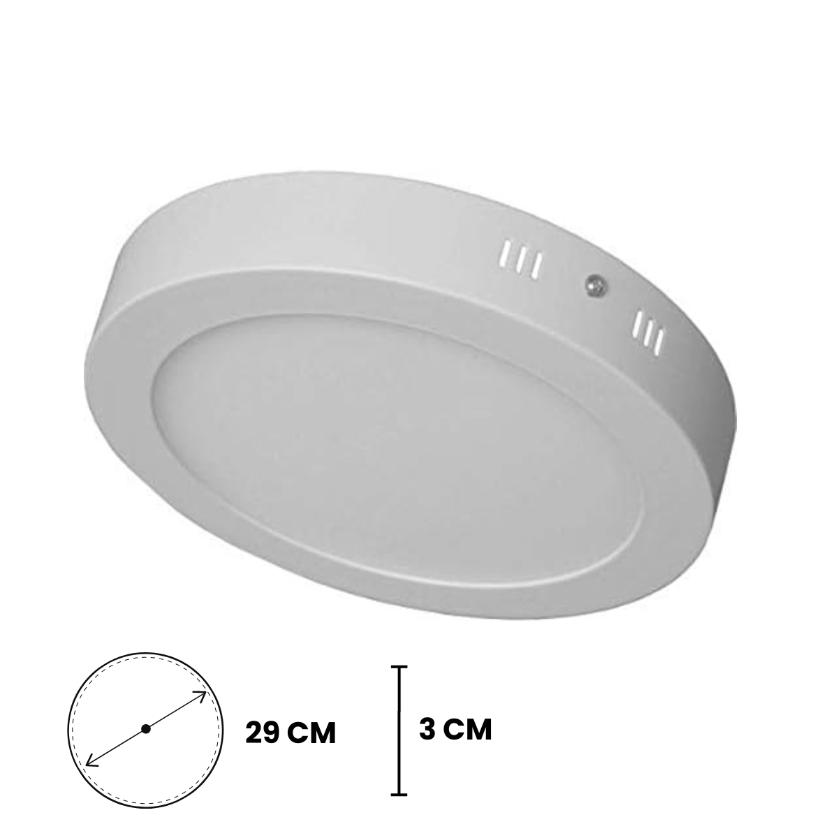 Kit 3 Plafon de Led Sobrepor Redondo 24w Bivolt 127/220v Luz Cor da Luz:amarela - 2