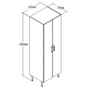 Ver imagem 4 de Armário Paneleiro 2 Portas 65cm Berlim Marrom