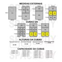 Ver imagem 6 de Conj 4 Cubas Gastronômica em Policarbonato Gn 1/6x100 Mm 1,5 Litros + Tampa 1/6 em Poli com Flip, do