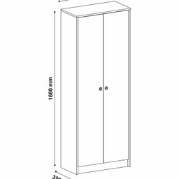 Armário para Escritório Alto com 2 Portas Match Yescasa - 4