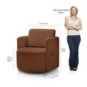 Ver imagem 3 de Poltrona para Sala de Estar Dakota Decorativa Pés Giratório Cobre Terracota