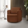 Poltrona para Sala de Estar Dakota Decorativa Terracota Pés Giratório - 1