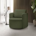 Ver imagem 1 de Poltrona para Sala de Estar Dakota Decorativa Verde Pés Giratório