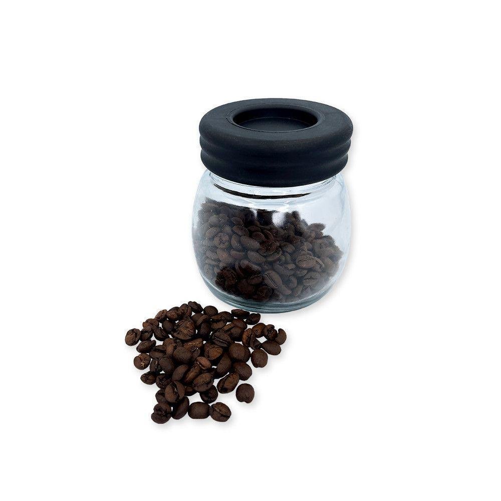 Moedor de Café Manual Vidro Plastico Inox Ceramica - Preto - 4