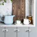 Ver imagem 4 de Fechadura Trava de Segurança Armario Gaveta Protege Bebe Criança Infantil Porta Janela Evita Acitent