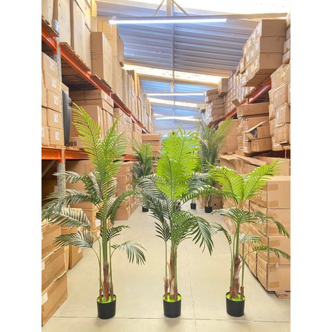 3 Palmeiras Areca Artificial para Decoração com 160/140/120m, Planta Artificial Realista.