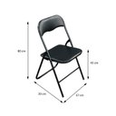 Ver imagem 4 de Kit 4 Cadeiras Dobrável Auditório Hotel  Aço Pintado Lena