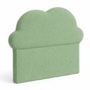 Ver imagem 6 de Cabeceira Infantil Cama Solteiro 120cm Orgânica Curva Nuvem Bouclê Verde Oliva - Montanari's Decor