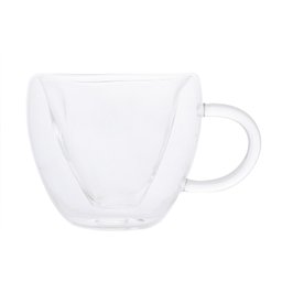 Conjunto 2 Xícaras 250ml Parede Dupla Borossilicato Flor - 2