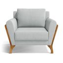 Ver imagem 3 de Poltrona Sabrina de Madeira Maciça com Almofada Linho Cinza 407