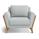 Ver imagem 3 de Poltrona Sabrina de Madeira Maciça com Almofada Linho Cinza 407