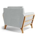 Ver imagem 4 de Poltrona Sabrina de Madeira Maciça com Almofada Linho Cinza 407