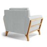 Poltrona Sabrina de Madeira Maciça com Almofada Linho Cinza 407 - 4