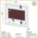 Ver imagem 4 de Painel Ripado para Tv 65 Pol 2 Gavetas 223cm Baraka D03 Freijó Off White - Lyam Decor
