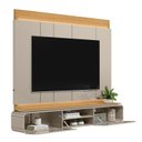 Ver imagem 3 de Painel para TV até 75 Polegadas com LED MDF 200CMX173CM 2 Portas Basculantes Zurique Bege