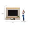 Painel para Tv até 75 Polegadas com LED e 2 Portas Basculantes Zurique - 4