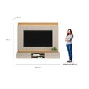 Ver imagem 5 de Painel para TV até 75 Polegadas com LED MDF 200CMX173CM 2 Portas Basculantes Zurique Bege