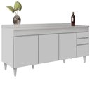 Ver imagem 7 de Armário de Cozinha Modulado de Canto 8 Peças Cp26 Balcão com Tampo Branco - Lumil Lumil Móveis