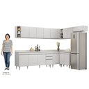 Ver imagem 5 de Armário de Cozinha Modulado de Canto 8 Peças Cp26 Balcão com Tampo Branco - Lumil Lumil Móveis