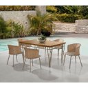 Ver imagem 3 de Kit 4 Cadeira Junco Gourmet Geane 2un Aço Nobre:marrom