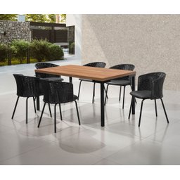 Kit 4 Cadeira Junco Gourmet Geane 2un Aço Nobre:marrom - 8