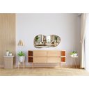 Ver mais imagens de Espelho Orgânico com Borda de Madeira - Kalahari 100x47