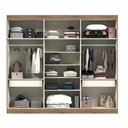 Ver imagem 4 de Guarda-roupa Casal 6 Portas com Espelhos e Gavetas Internas Corrediças Telescópicas 2,60m