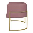 Ver imagem 3 de Namoradeira 2 Lugares Decorativa Luana Base Gold Veludo Rosê - Montanaris Decor Md Montanaris Decor