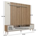 Ver imagem 3 de Rack com Painel para TV até 75 Polegadas com LED 200cmx186,7cm Iluminação Led Rotterdam