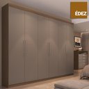 Ver imagem 1 de Guarda-Roupa Édez Casal Montreal, 6 Portas 2,68 m, Fendi e Nogueira