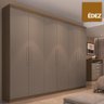 Guarda-Roupa Édez Casal Montreal, 6 Portas 2,68 m, Fendi e Nogueira - 1