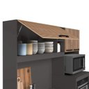 Ver imagem 4 de Kit Cozinha Compacta para Pia Piatã 7 Portas - Chumbo/Carvalho Rústico/Ripado Madeira
